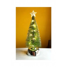 Yılbaşı Dekor Ağaç Sarı Led Işıklı 26cm